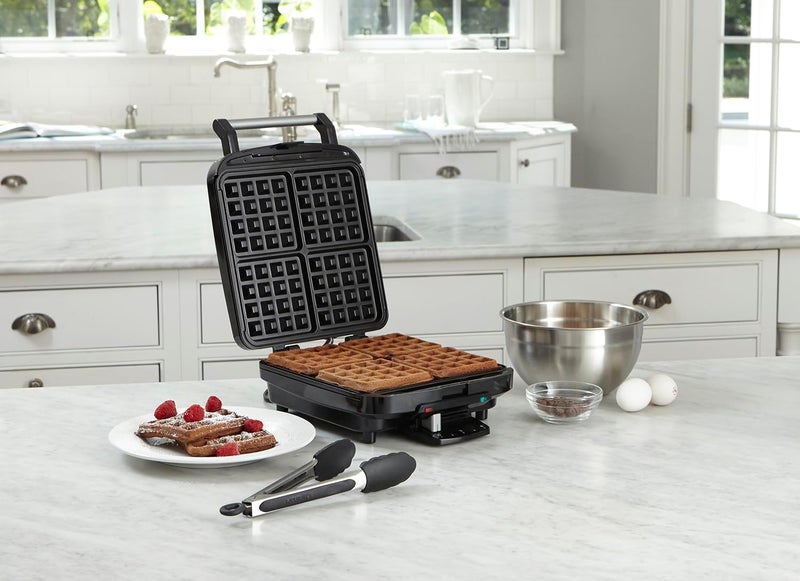 Cuisinart صانعة الوافل البلجيكية 4 شريحة - مربع، WAF-150NAS - Image 3